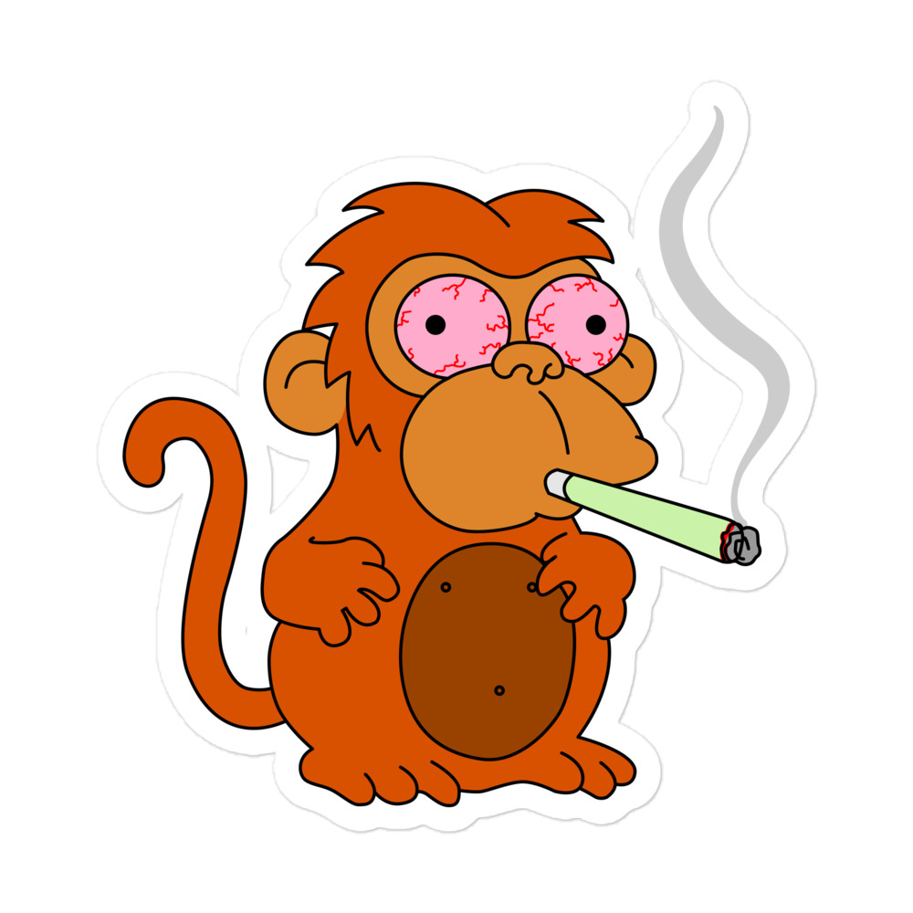 Smoking Monkey – Sticker