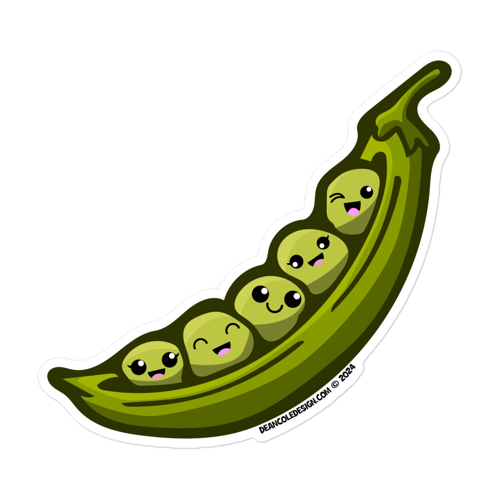 Kawaii Peas – Bubble-free Sticker
