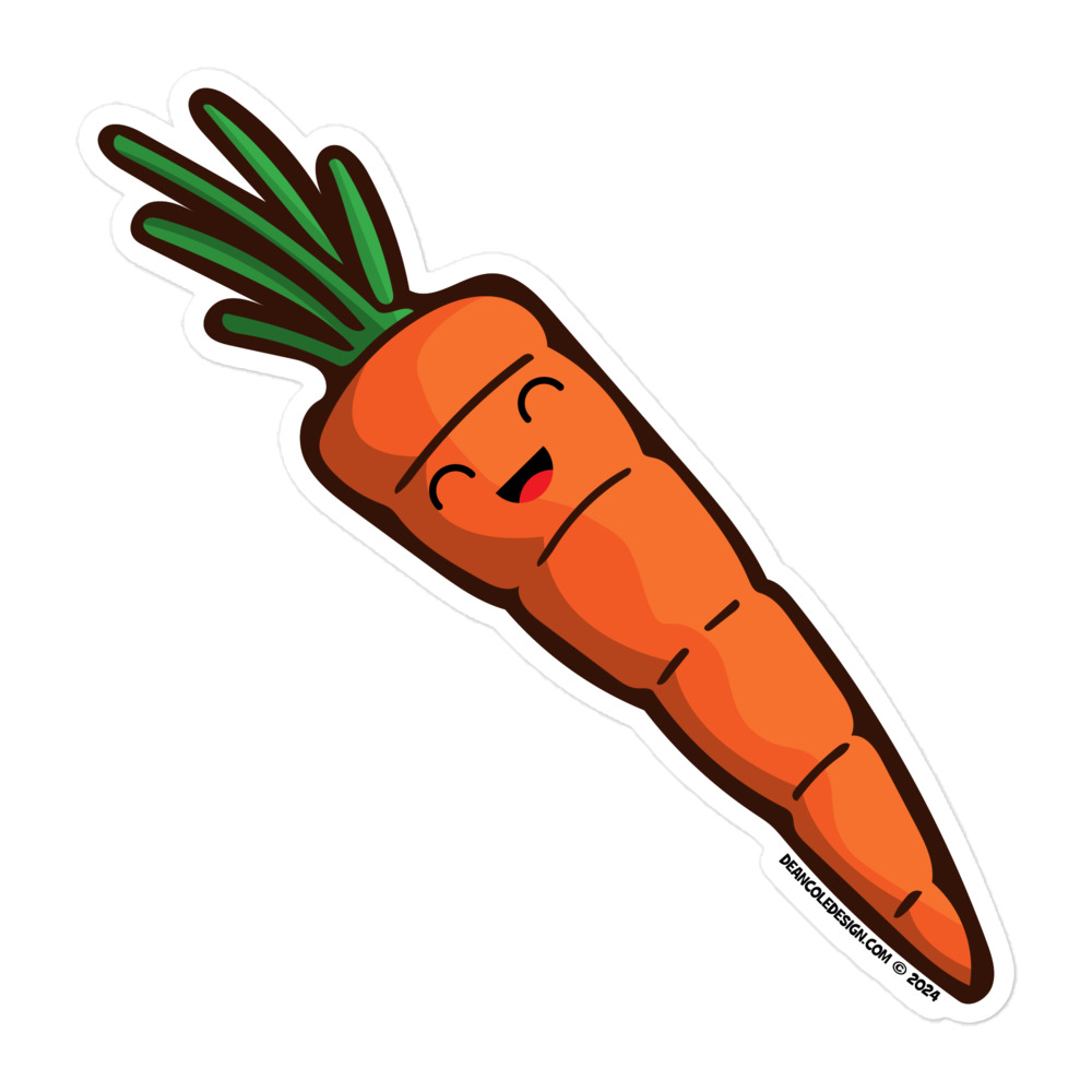 Kawaii Carrot – Bubble-free Sticker