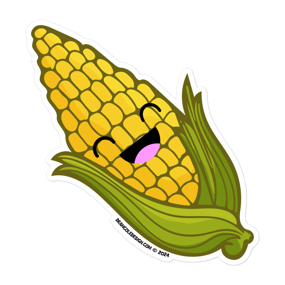 Kawaii Corn – Bubble-free Sticker