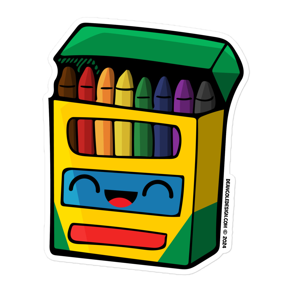 Kawaii Crayons – Bubble-free Sticker