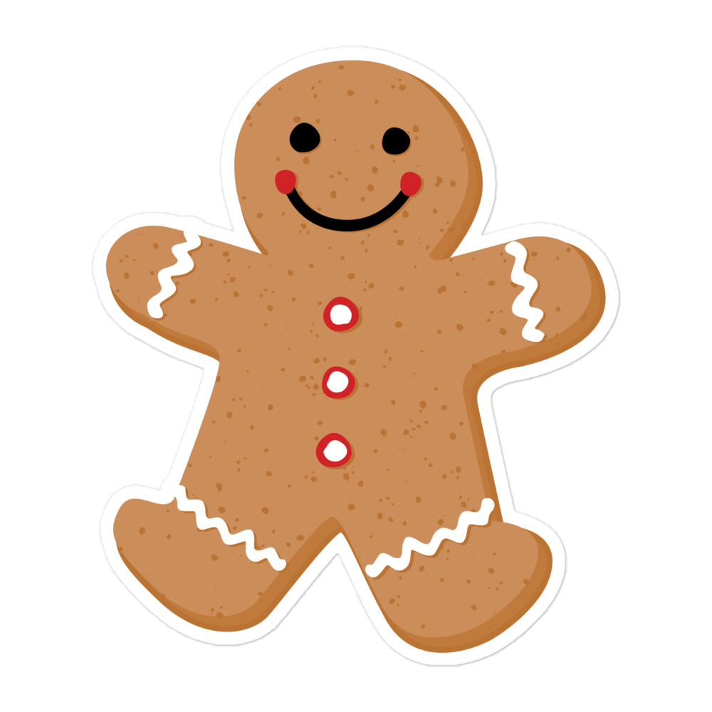Gingerbread Cookie – Bubble-free Sticker