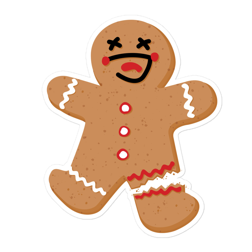 Oh Snap! Gingerbread Cookie – Bubble-free Sticker